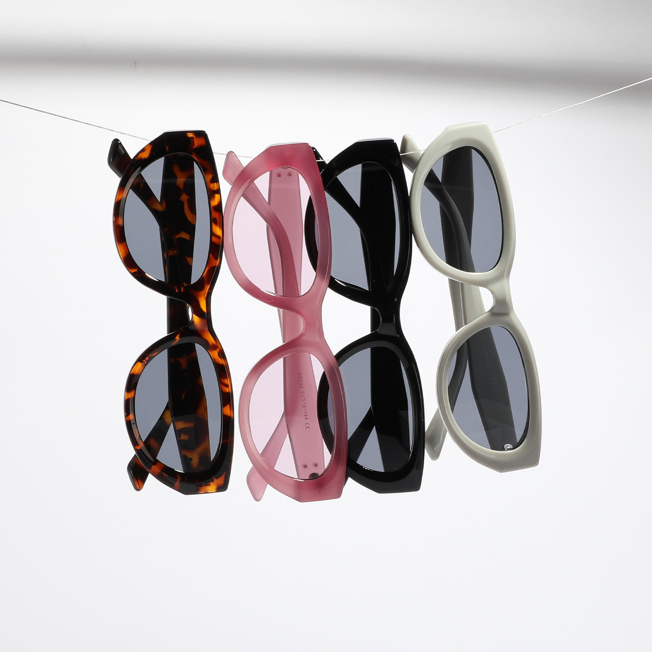 Gafas de sol de Squoles Square Square Cat Eye Stud PC